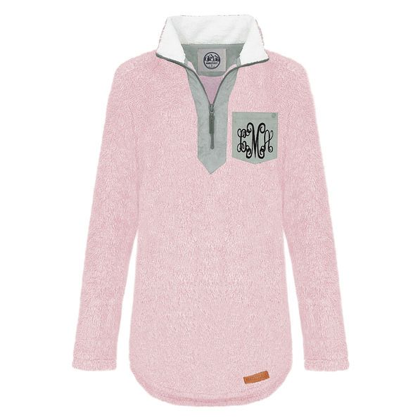Monogrammed Sherpa Pullover Tunic | Marleylilly