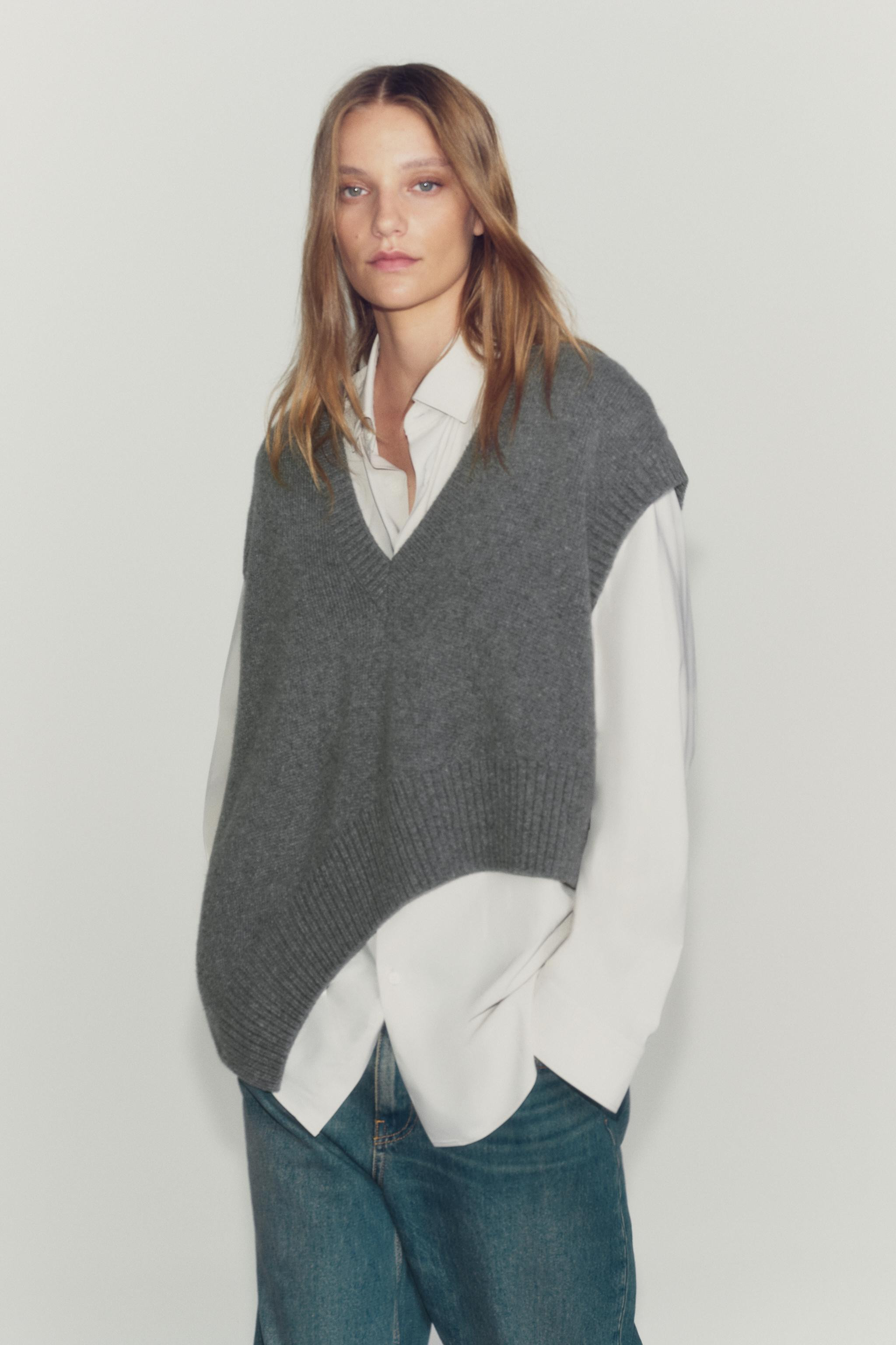 WOOL ASYMMETRICAL HEM VEST | Zara US
