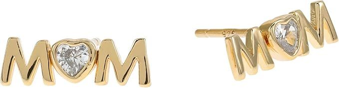 Kate Spade New York Love You, Mom Mom Studs Earrings Clear/Gold One Size | Amazon (US)