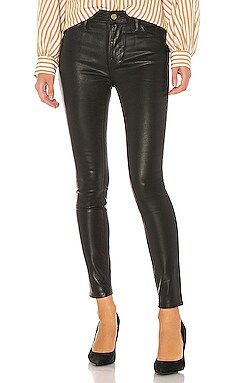 FRAME Le High Skinny Coated in Noir Coated from Revolve.com | Revolve Clothing (Global)