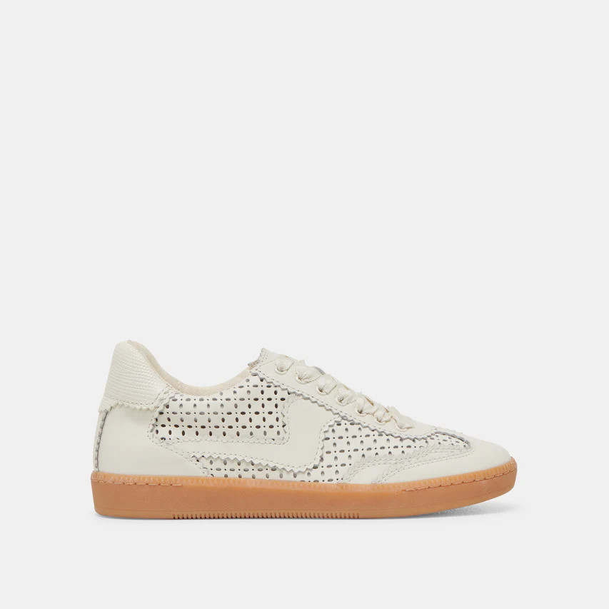 NOTICE EYELET PERF SNEAKERS WHITE LEATHER | DolceVita.com
