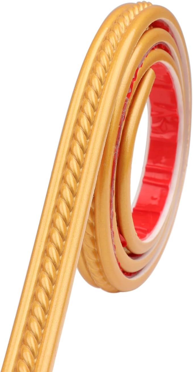 Pluden Flexible Molding Trim Wall Trim, 16.4 Feet Self Adhesive Peel and Stick Molding Ceiling Mo... | Amazon (US)