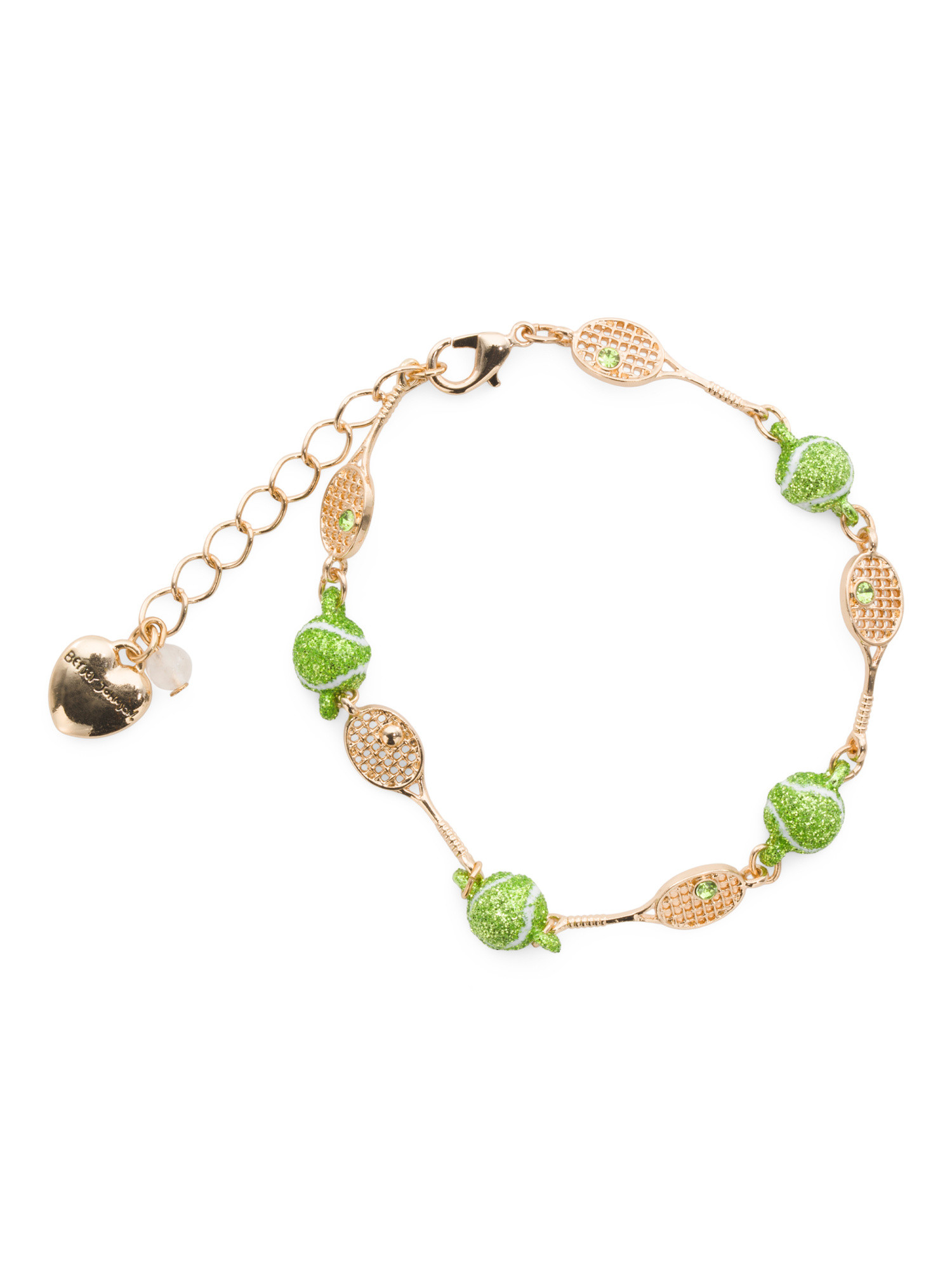 Gold Plated Tennis Racquet Bracelet | Marshalls