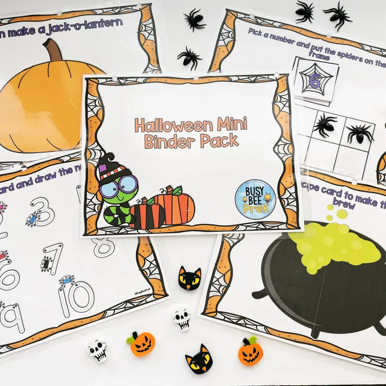 Halloween Busy Binder Pack Halloween Busy Book Pages - Etsy | Etsy (US)