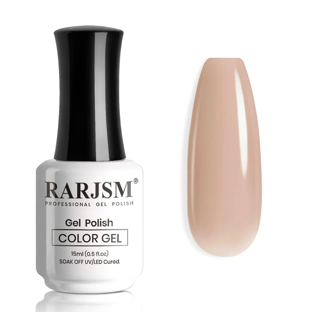 RARJSM Nude Gel Nail Polish Sheer Light Brown Pink Neutral Skin Tone Colors Jelly Transparent Nai... | Amazon (US)