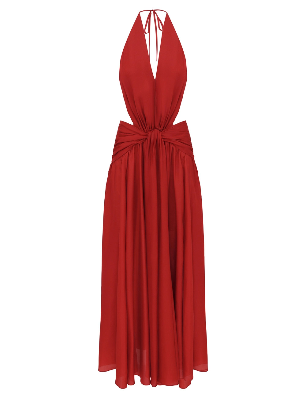 Indra Plunge Halter Maxi Dress - Raspberry            
        
                    

    
    
 ... | ZIMMERMANN (US, CA, EU, MENA)