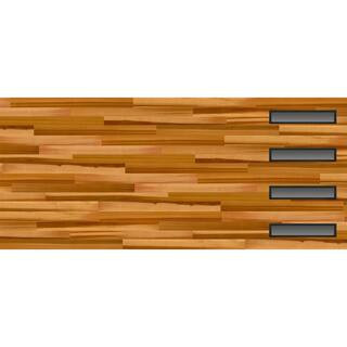 Modern Steel 16 ft. x 7 ft. 18.4 R-Value Insulated Wood Look Plank Cedar Garage Door with Slim Wi... | The Home Depot