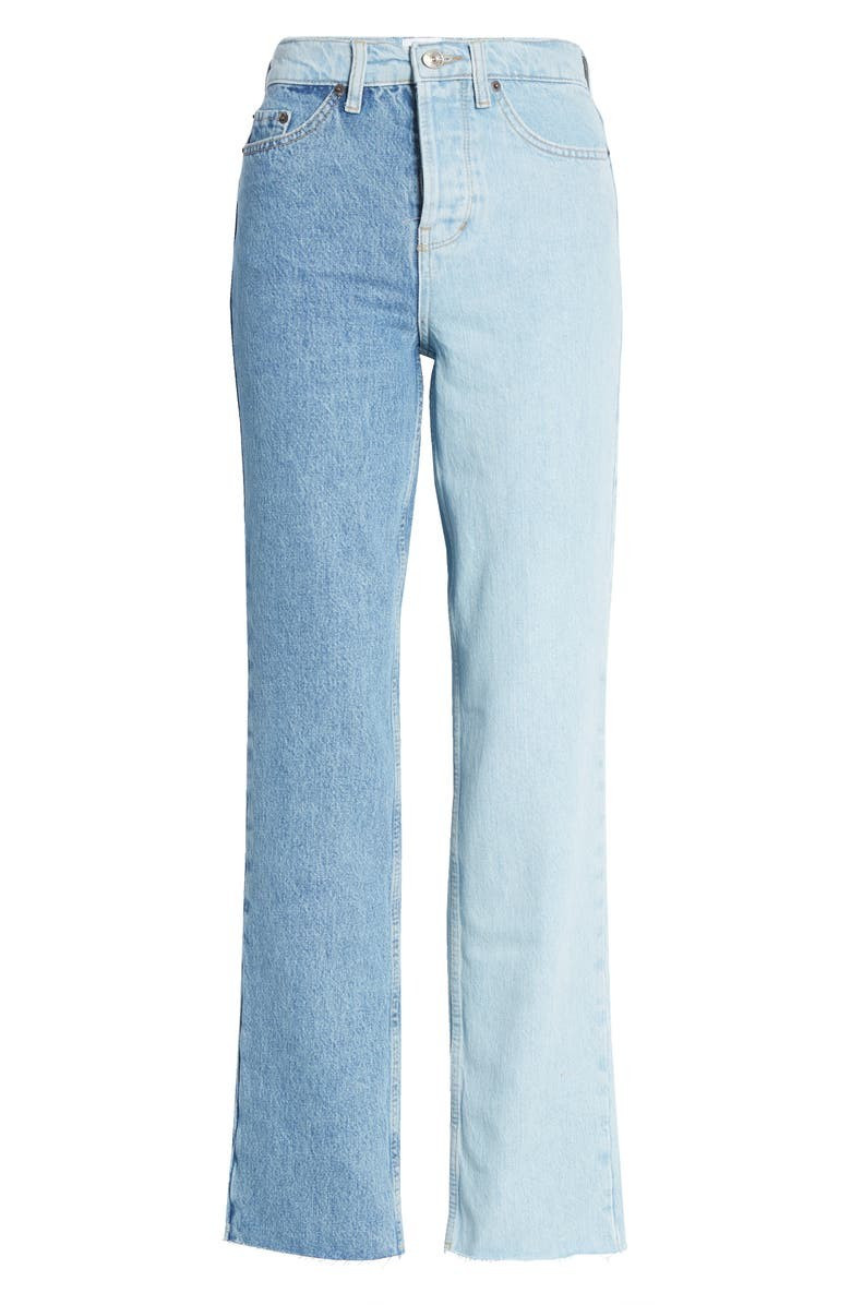 Two-Tone Pax High Waist Straight Leg Jeans | Nordstrom