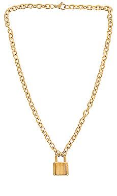 petit moments Lock It Up Necklace in Gold from Revolve.com | Revolve Clothing (Global)