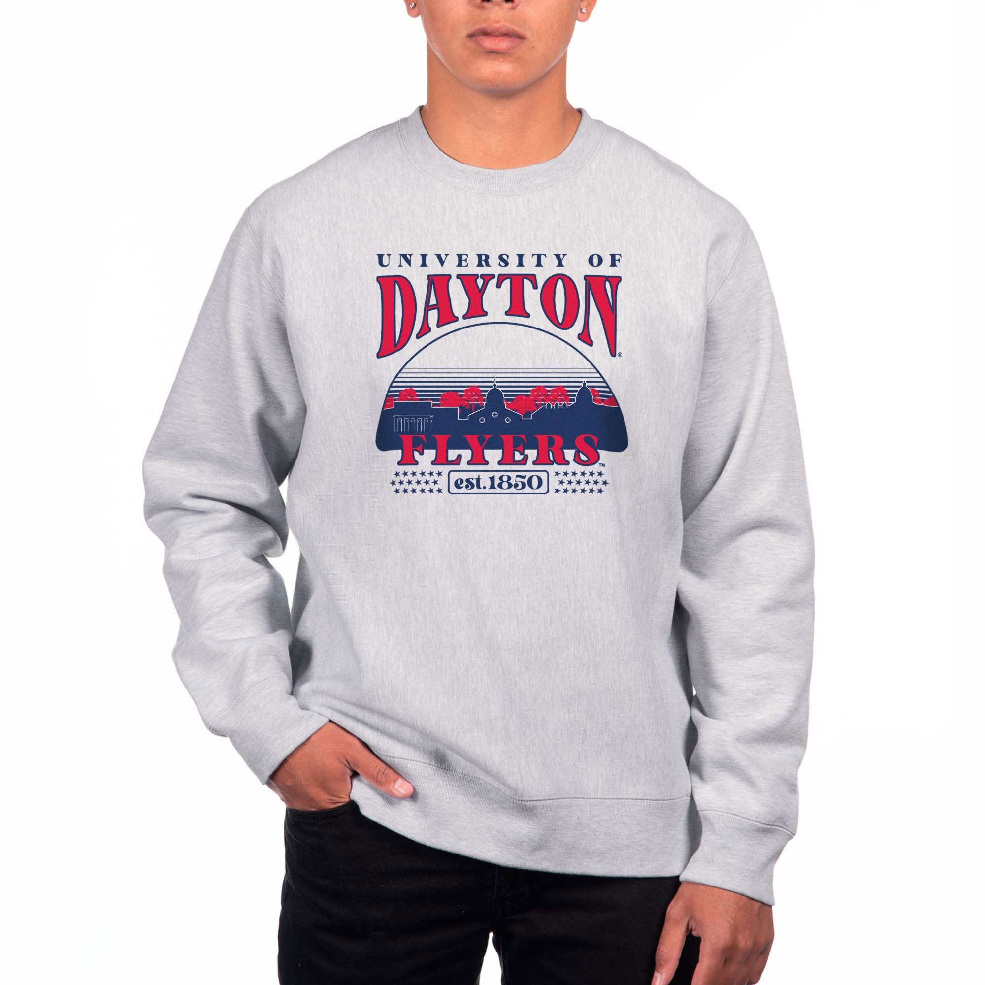 Dayton Flyers Uscape Apparel Premium Heavyweight Crewneck Sweatshirt - Heather Gray | Fanatics