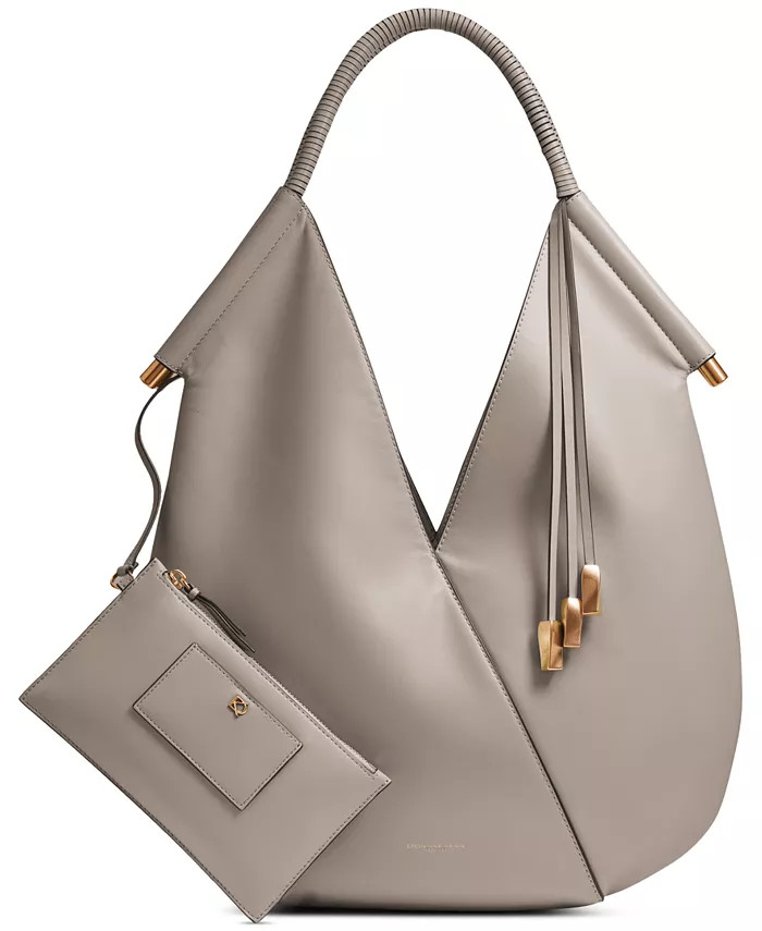 Donna Karan New York Donna Karan Baldwin Large Shoulder with Leather Wrapped Rounded Handle - Mac... | Macy's