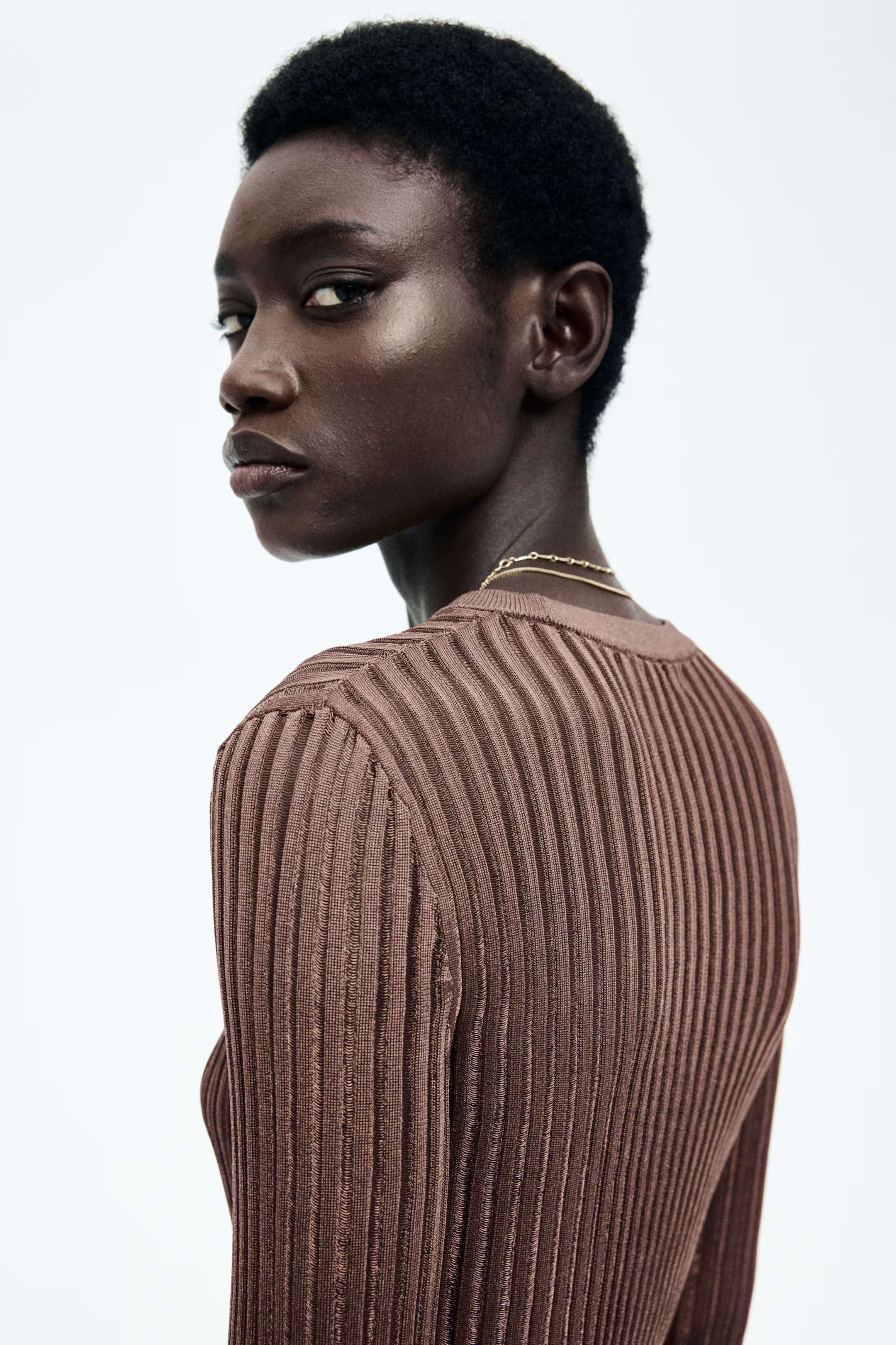 Sheer rib-knit top | H&M (UK, MY, IN, SG, PH, TW, HK)