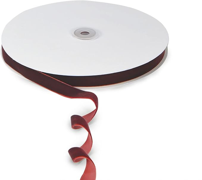 Amazon.com: 25 Yard Velvet Ribbon for Gift Wrapping DIY Crafts | 1 Roll 5/8” Vintage Single Fac... | Amazon (US)