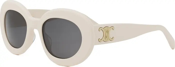 CELINE Triomphe 53mm Round Sunglasses | Nordstrom | Nordstrom