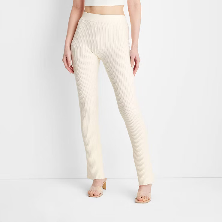 Women's High-Rise Ribbed Sweater Pants - Future Collective™ with Gabriella Karefa-Johnson | Target