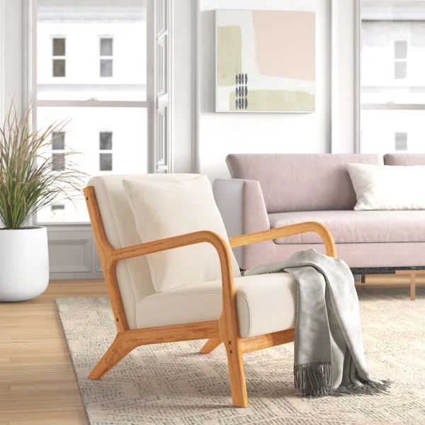Heberling 25.5'' Wide Linen Armchair | Wayfair North America