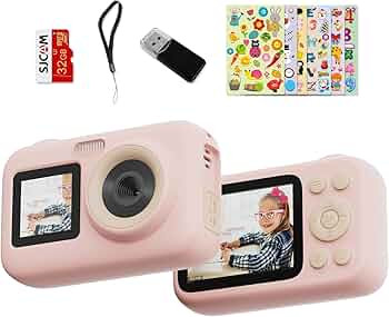 SJCAM Upgrade Kids Camera Dual Screen, Christmas Birthday Gifts for Girls Boys Age 3-10, 1080P 44... | Amazon (US)