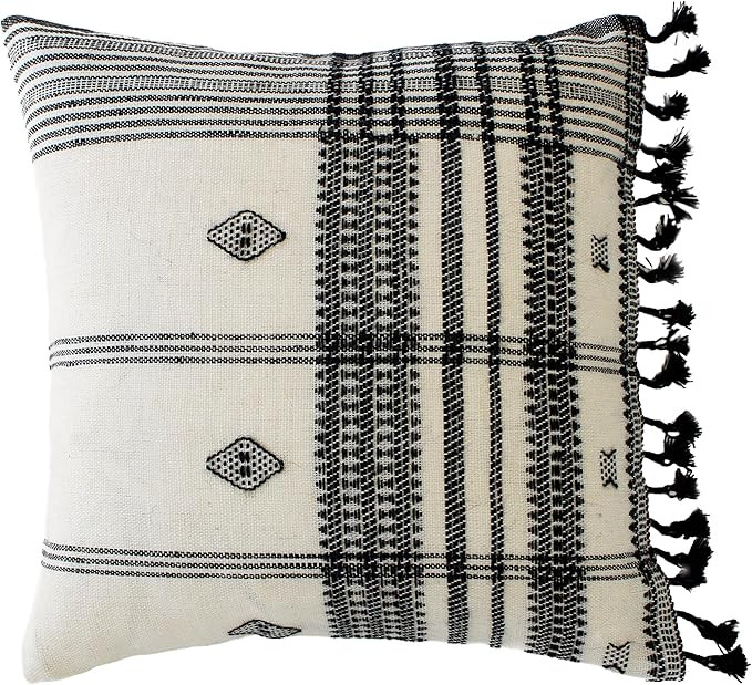 CASA BOHO Decor Pillow Cover Indian Bhujodi Pillows Japandi Decor Pillows Plaid Decor Pillows Pla... | Amazon (US)
