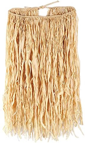 Beistle Adult Size Natural Color Raffia Hula Skirt For Hawaiian Tropical Luau Birthday Parties, B... | Amazon (US)
