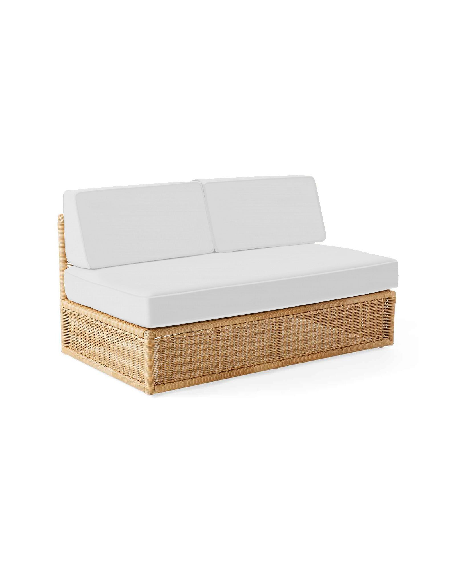 Pacifica Modular Armless Loveseat - Light Dune | Serena and Lily