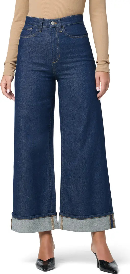 Cuffed High Waist Ankle Wide Leg Jeans | Nordstrom Rack