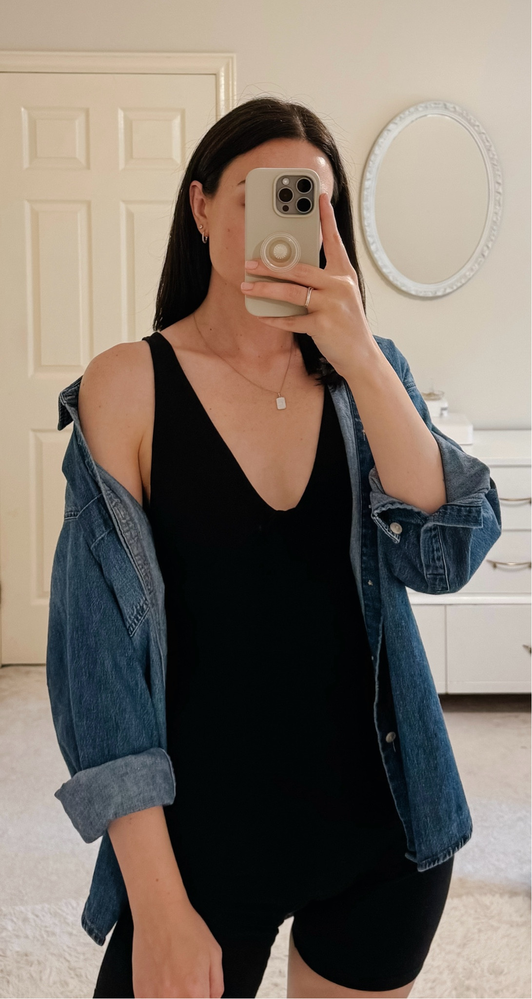 Summer Outfit Inspo🖤

Romper black  Aritzia oversized denim shirt casual outfits travel women Pinterest girl aesthetic 

#LTKsummer #LTKcanada #LTKstyletip