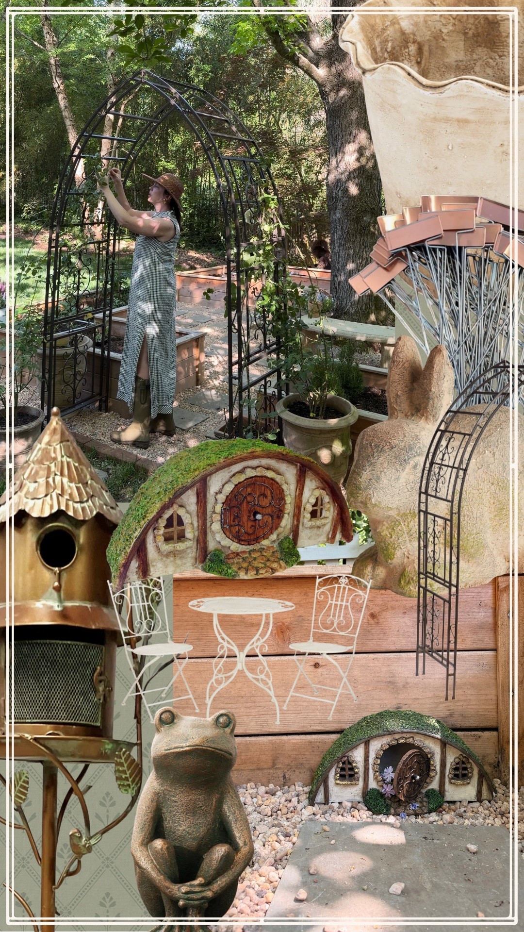 #AD sharing a few of my whimsy garden finds from @wayfair | @wayfair, #wishyouwerehere #outdoor #Wayfair #WayfairPartner