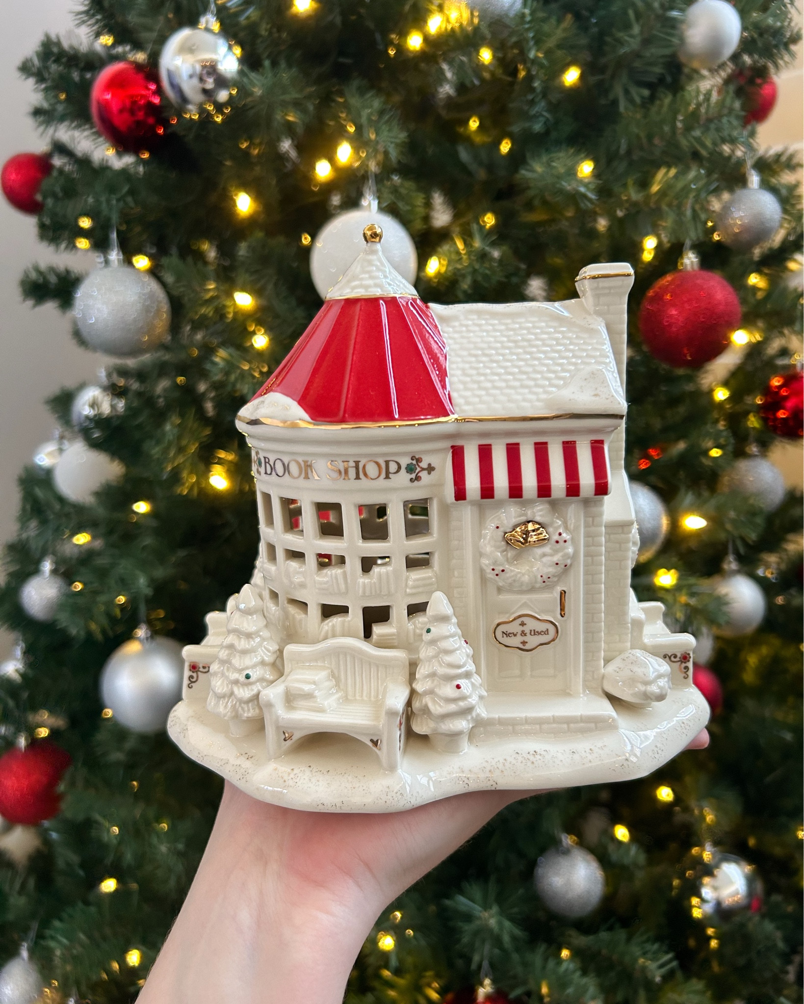 My holiday decor just got a major upgrade! 🎄This cute and classy book shop figurine is part of the Lenox Mistletoe Park Christmas Village, and I’m absolutely obsessed with it. I just had to get the book shop some friends, so I bought the flower shop and ice rink too 😍

#LTKSaleAlert #LTKHoliday #LTKHome