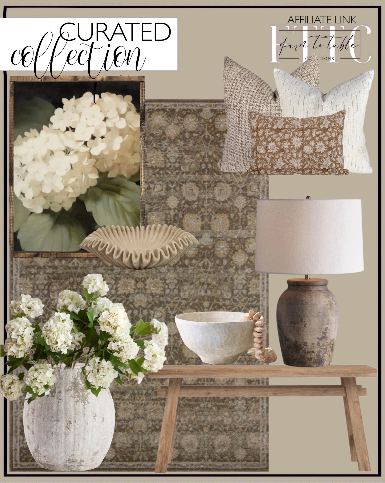 Curated Neutral Home Accents for Cozy, Timeless Styling

Follow @farmtotablecreations on Instagram for daily home styling + curated finds.

This collection is full of the prettiest soft textures and warm neutral tones — the kind of pieces that instantly make a space feel elevated and inviting. From the vintage-inspired rug to the layered pillows, sculptural decor, and that beautiful statement lamp, everything here is perfect for creating a cozy, collected look throughout your home.

#homedecor #neutraldecor #curatedhome #entrywaydecor #livingroomdecor #pillows #rugs #lamps #artprints #vasedecor #fauxflowers #livingroomfurniture #sectional #livingroomrug #amazonhome #modernorganic

#LTKHome #LTKSaleAlert