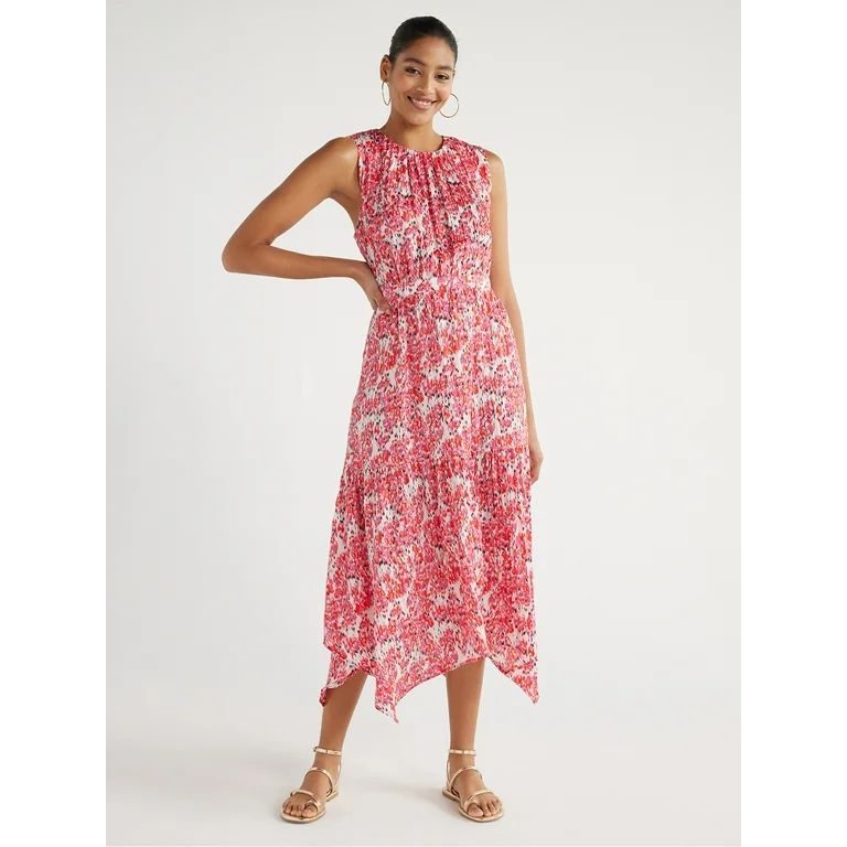 Scoop Women's Sleeveless Handkerchief Hem Dress, Walmart Summer Style | Walmart (US)