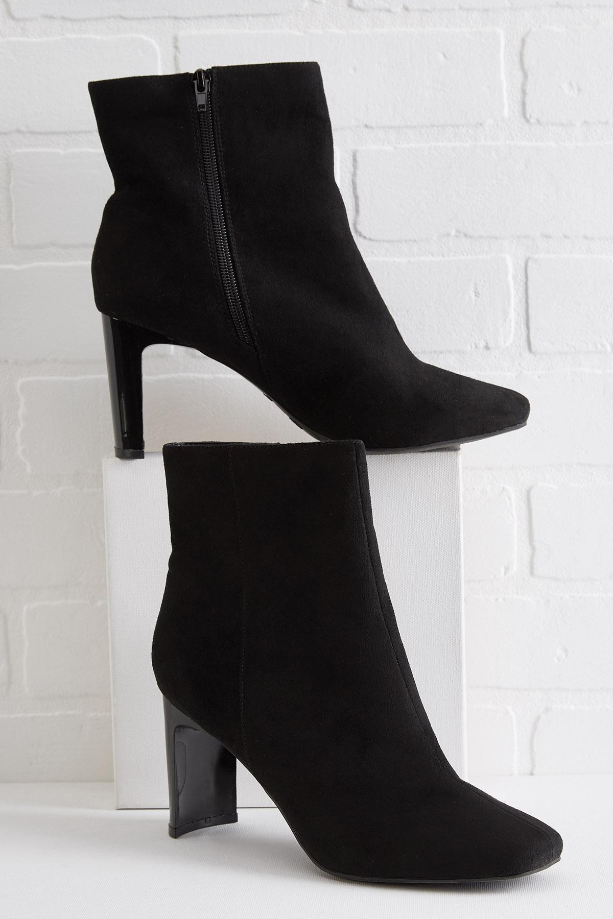 half moon heel ankle boots | Versona