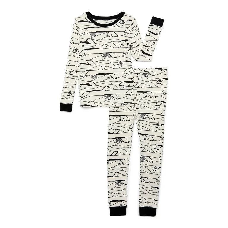 Wonder Nation Boys Halloween Long Sleeve Top and Pants, 2-Piece Sleep Pajama Set, Sizes 4-10 | Walmart (US)