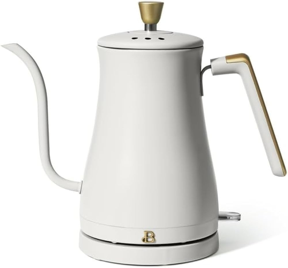 Elegant 1-Liter Electric Gooseneck Kettle | 1200W | White Icing | Perfect Pour-Over Coffee & Tea ... | Amazon (US)
