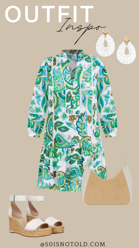 Womens outfit idea for Summer | paisley mini dress | vacation style 

#LTKSaleAlert #LTKStyleTip #LTKOver40