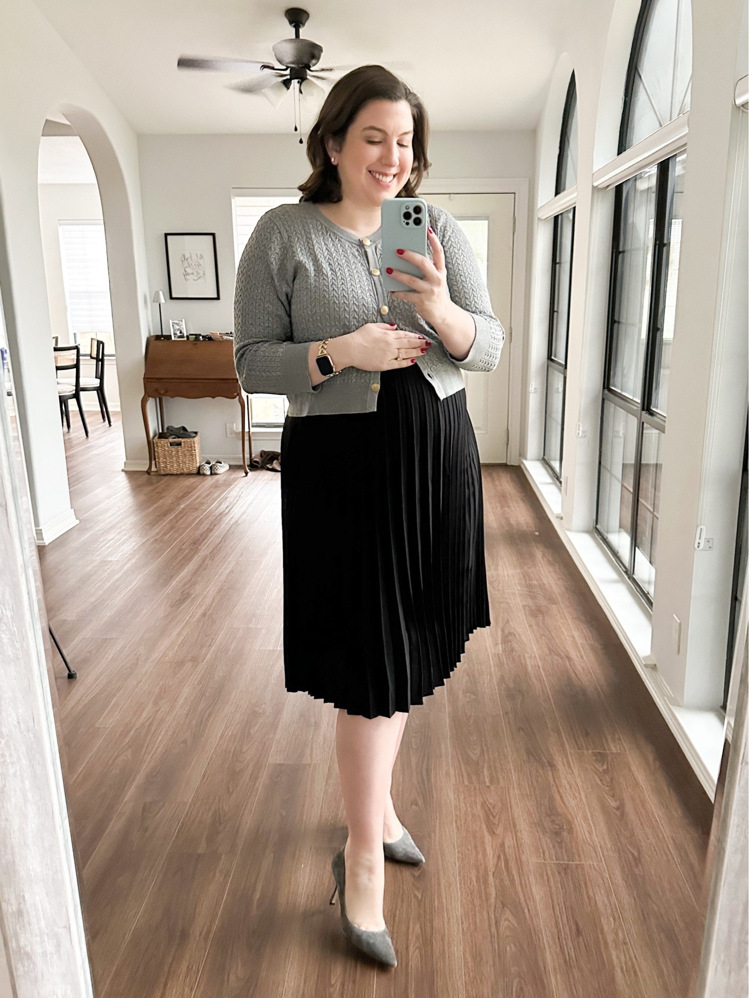 Workwear #ootd 2/12/25 

Found this maternity dress 50% off! 

Womens business professional workwear and business casual workwear and office outfits midsize outfit midsize style maternity style maternity workwear 

#LTKSaleAlert #LTKBump #LTKWorkwear