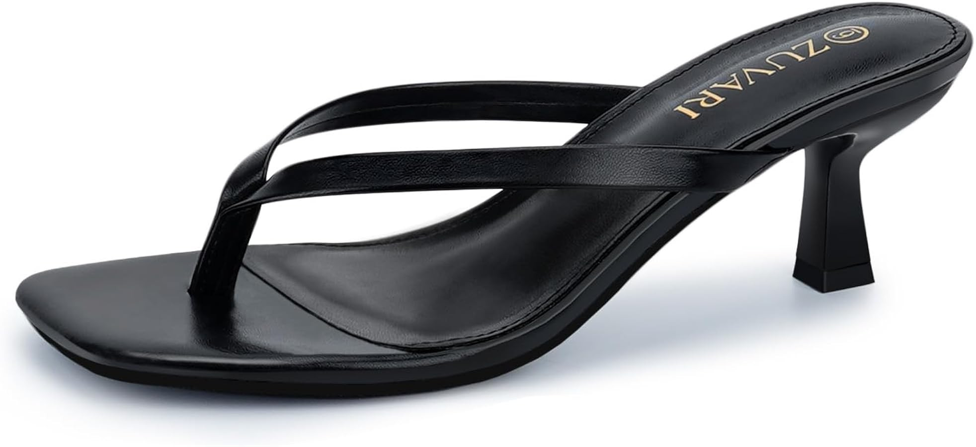 Kitten Heels for Women, Square Toe Flip Flop Kitten Heel Sandals | Amazon (US)