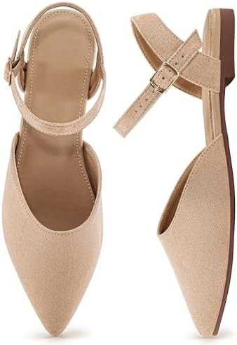 Alicegana Womens Sandals Flat Shoes - Closed Pointed Toe Dressy Flats 2026 Comfortable Business C... | Amazon (US)