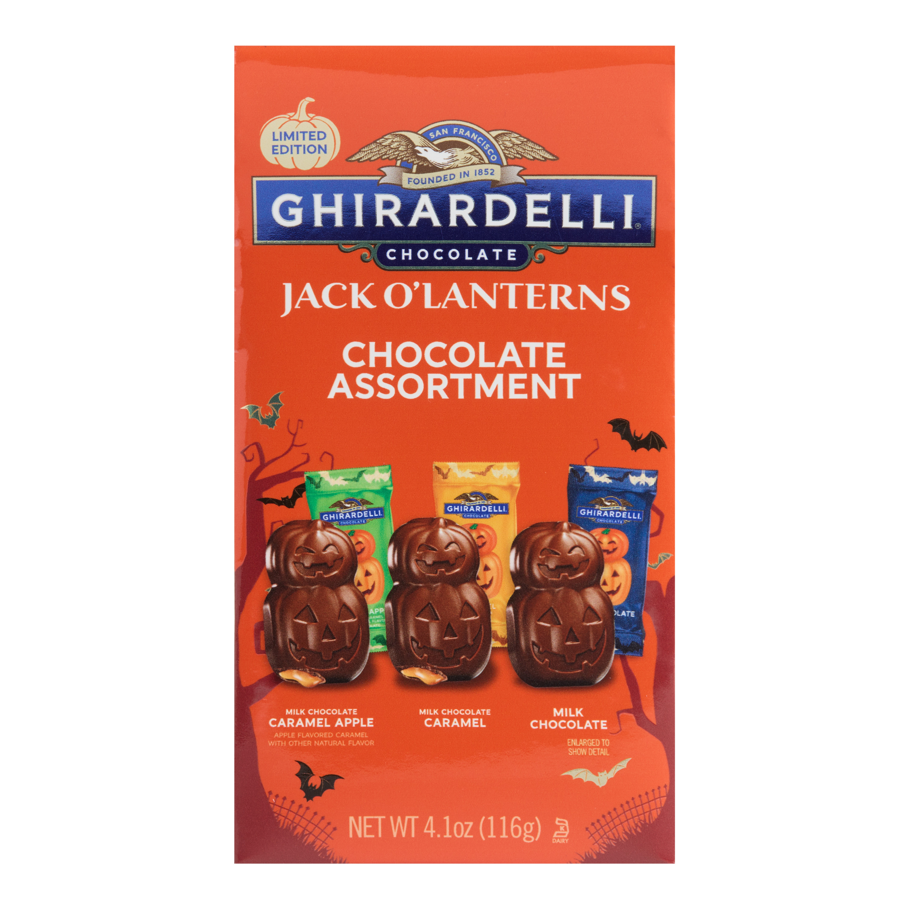 Ghirardelli Assorted Milk Chocolate Jack O'Lanterns Bag | World Market