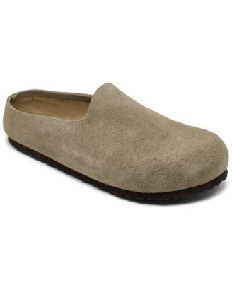 Birkenstock Women's Amsterdam Wrapped Suede Leather Clogs from Finish Line - Taupe | Macy's