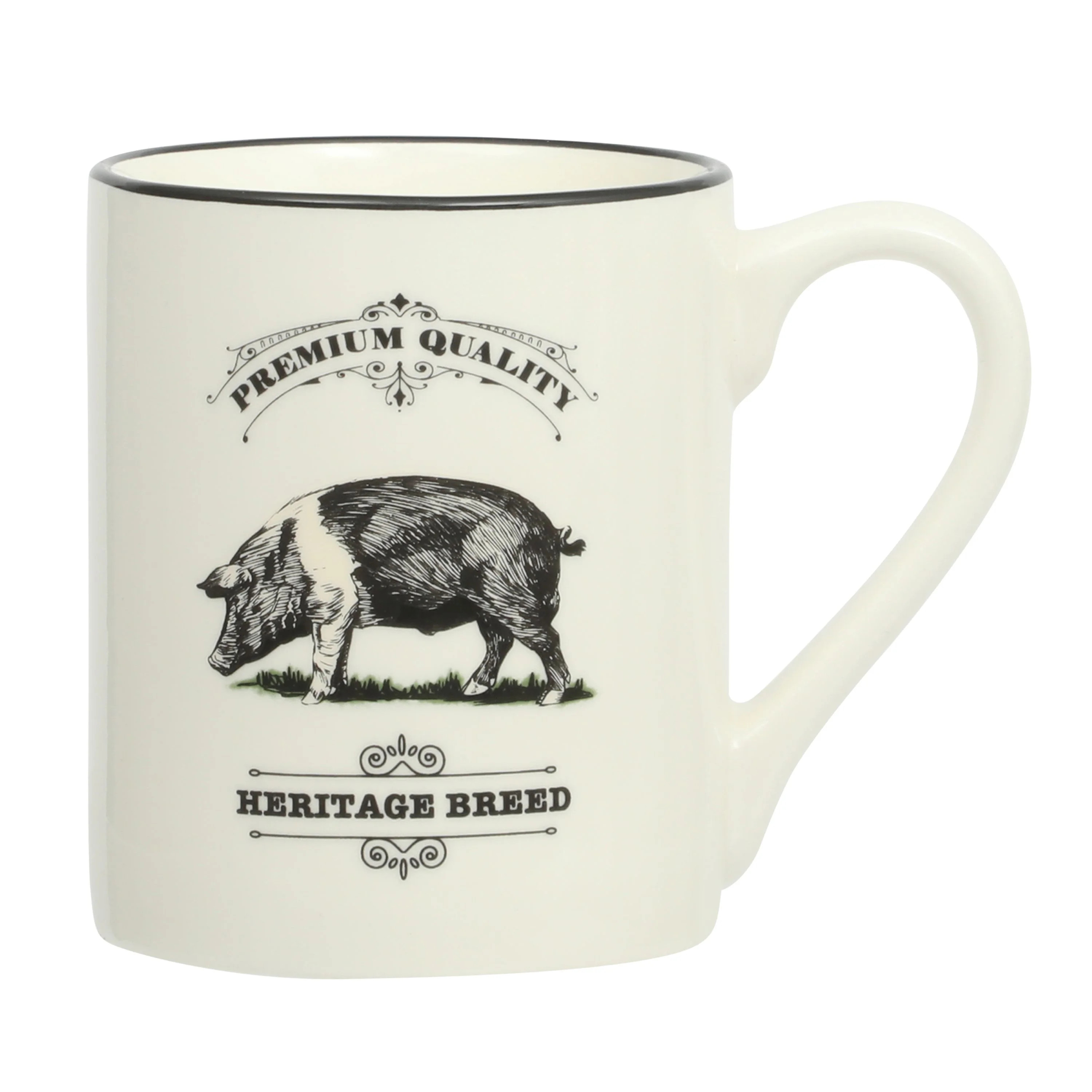 Mainstays 17oz Pig Barn Animal White Stoneware Mug | Walmart (US)