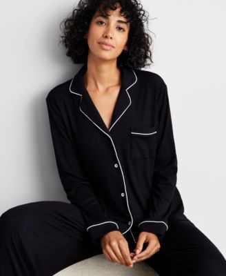 State of Day Women's 2-Pc. Packaged Ribbed Notched-Collar Pajamas Set XS-3X, Created for Macy's -... | Macy's
