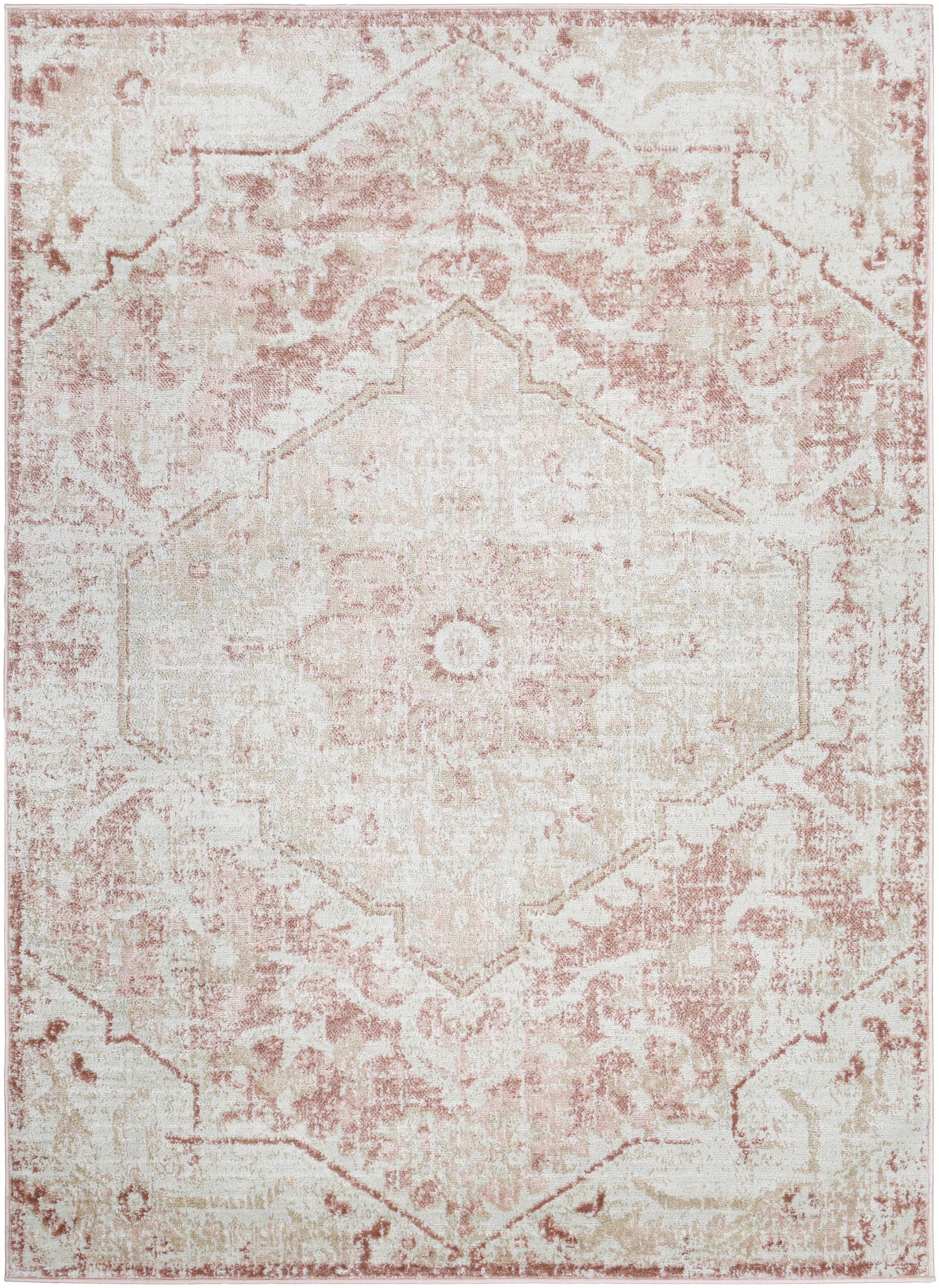 Braewyn Oriental Pink/White Area Rug | Wayfair North America