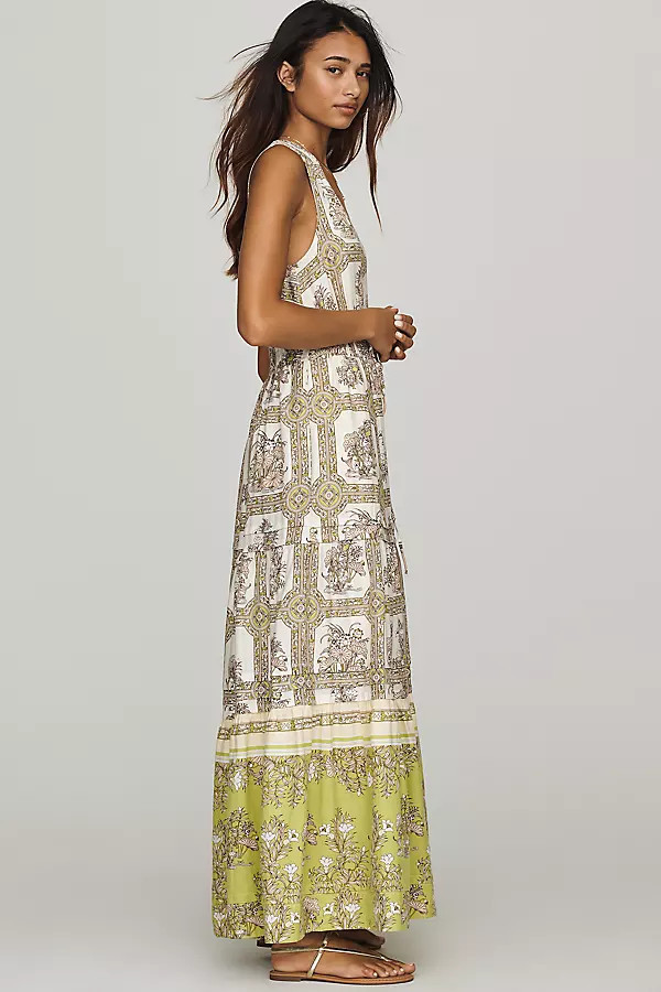 By Anthropologie Somerset Linen Blend Sleeveless Maxi Dress | Anthropologie (US)