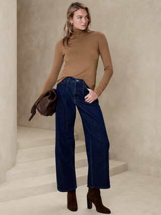 Soft Luxe Turtleneck Shirt | Banana Republic Factory