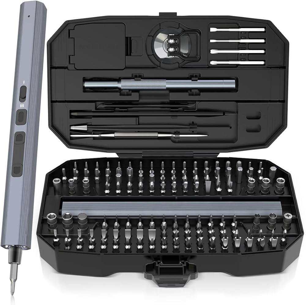 Mini Electric Screwdriver Set, 155-in-1 Precision Screwdriver with 140 S2 Magnetic Bits, 650mAh U... | Amazon (US)