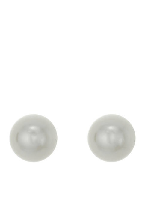 10mm Pearl Stud Pierced Earring | Belk