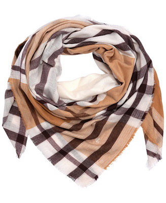 Women's Herringbone Plaid Square Scarf | Macys (US)