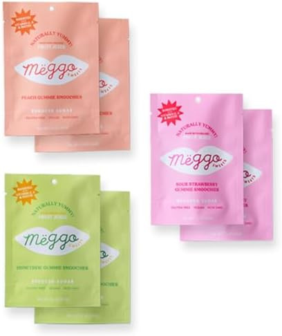 Meggo Sweets Reduced Sugar Gummy Candy Variety Pack (6 Bags) – Organic, Vegan, No Sugar Alcohol... | Amazon (US)