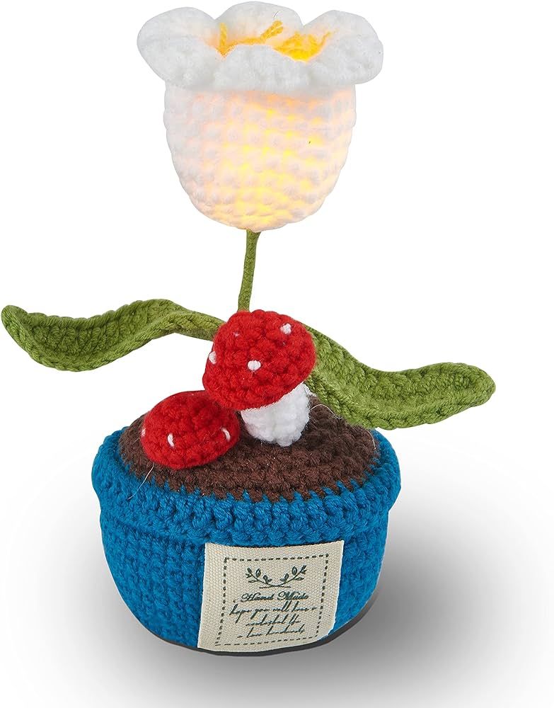 Nurluce Lily of Valley Flower Night Lights Crochet Handmade Artificial Flower Gifts Womens Car Da... | Amazon (US)