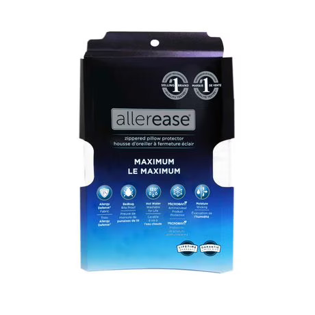 AllerEase Maximum Allergy Protection Zippered Breathable Pillow Protector, Zippered pillow protec... | Walmart (CA)